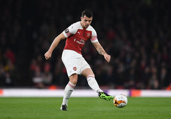 Arsenal's Granit Xhaka in Action against BATE Borisov in Europa League Round of 32