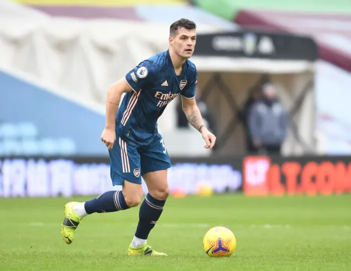 Framed Print : Arsenal's Granit Xhaka in Action at Empty Villa Park: Aston Villa vs Arsenal, Premier League 2021 Framed Print : Arsenal's Granit Xhaka in Action at Empty Villa Park: Aston Villa vs Arsenal, Premier League 2021