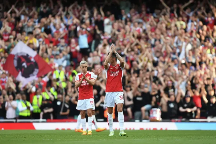 Framed Print : Arsenal's Granit Xhaka Bids Farewell to Fans Amidst Emotional Arsenal v Wolverhampton Wanderers Match (2022-23)