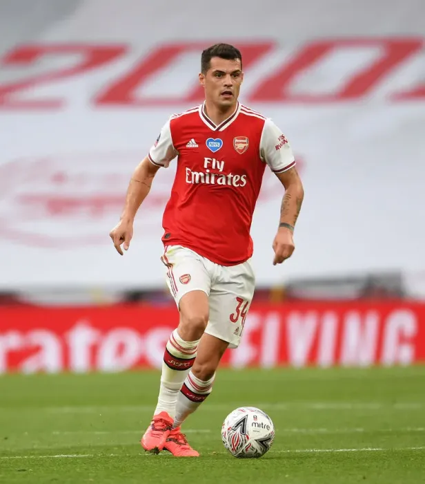Framed Print : Arsenal's Granit Xhaka in FA Cup Semi-Final Showdown Against Manchester City Framed Print : Arsenal's Granit Xhaka in FA Cup Semi-Final Showdown Against Manchester City