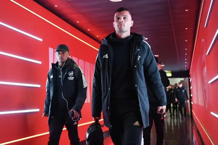 Framed Print : Arsenal's Granit Xhaka Gears Up for Arsenal vs Juventus Friendly at Emirates Stadium Framed Print : Arsenal's Granit Xhaka Gears Up for Arsenal vs Juventus Friendly at Emirates Stadium