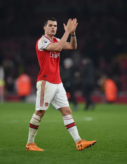 Framed Print : Arsenal's Granit Xhaka Reacts After Arsenal FC vs Manchester United, Premier League 2019-20 Framed Print : Arsenal's Granit Xhaka Reacts After Arsenal FC vs Manchester United, Premier League 2019-20