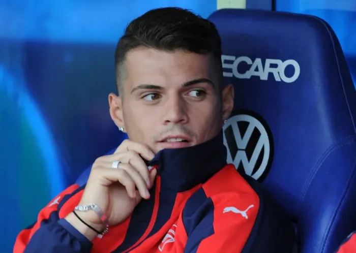 Framed Print : Arsenal's Granit Xhaka: Training with Viking FK During Arsenal's 2016-17 Pre-Season in Norway