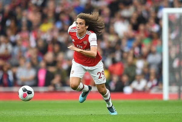Arsenal's Guendouzi in Action Against Aston Villa, Premier League 2019-20