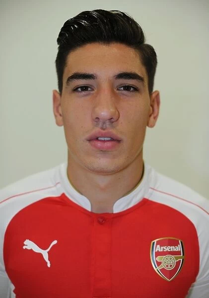 Arsenal's Hector Bellerin at 2015-16 First Team Photocall