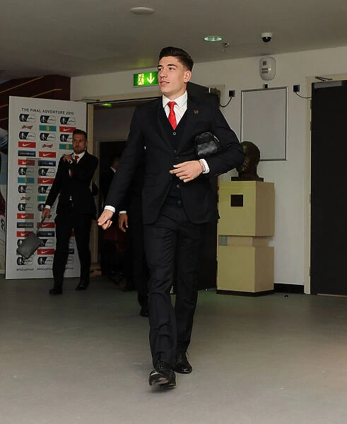 Arsenal's Hector Bellerin at the 2015 FA Cup Final, Wembley Stadium