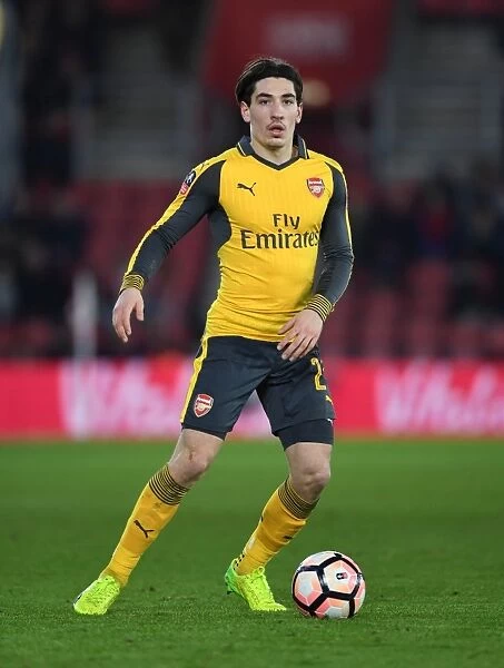 Arsenal's Hector Bellerin in Action during FA Cup Clash against Southampton