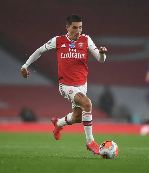Framed Print : Arsenal's Hector Bellerin in Action Against Leicester City - Premier League 2019-2020