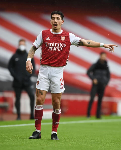 Arsenal's Hector Bellerin in Action against Sheffield United (2020-21) - Emirates Stadium, London (Behind Closed Doors)