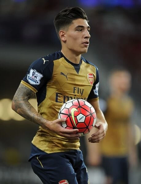 Arsenal's Hector Bellerin in Action against Singapore XI during the Barclays Asia Trophy