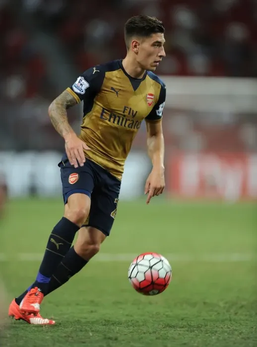 Framed Print : Arsenal's Hector Bellerin in Action against Singapore XI during Barclays Asia Trophy