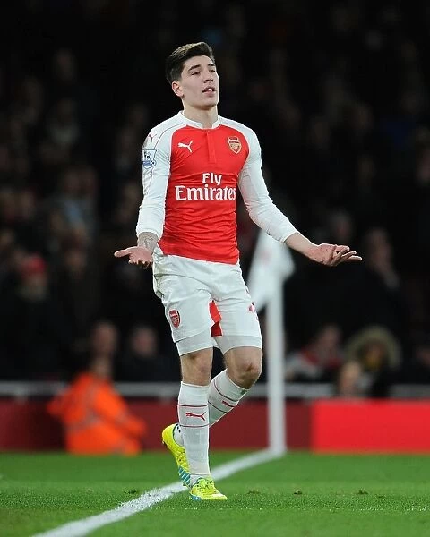 Arsenal's Hector Bellerin in Action Against Southampton at the Emirates Stadium, Premier League 2015-16