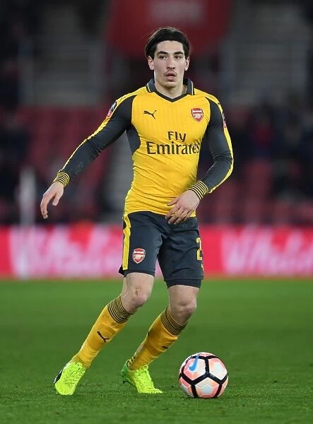 Arsenal's Hector Bellerin in Action against Southampton in FA Cup Fourth Round