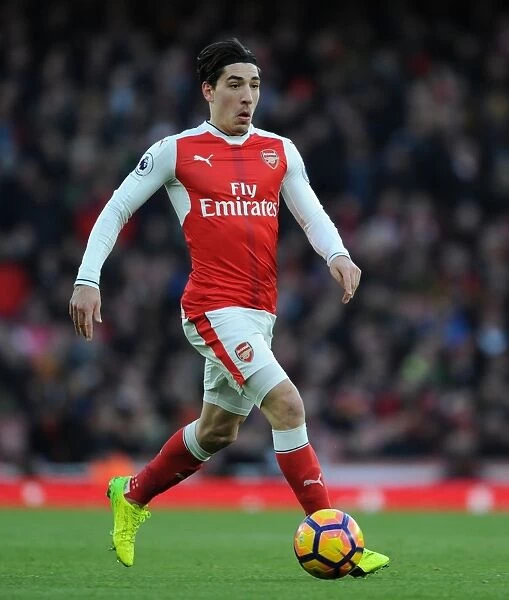 Arsenal's Hector Bellerin in Action against West Bromwich Albion, Premier League 2016-17