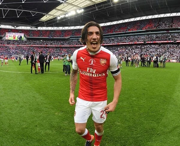 Arsenal's Hector Bellerin Celebrates FA Cup Victory: Arsenal v Chelsea, 2017