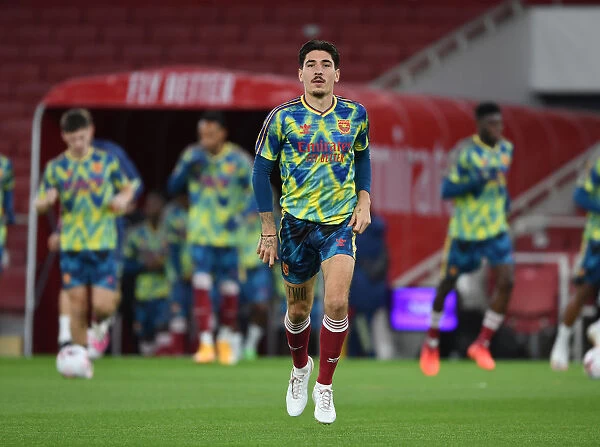 Arsenal's Hector Bellerin at Empty Emirates Stadium: Arsenal vs Leicester City, 2020-21 Premier League