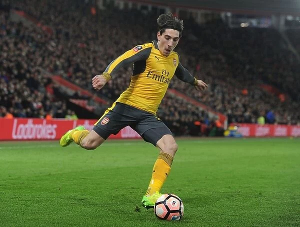 Arsenal's Hector Bellerin in FA Cup Action: Southampton vs Arsenal (2016-17)