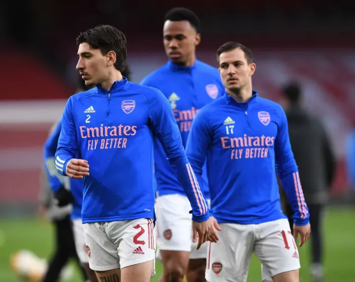 Framed Print : Arsenal's Hector Bellerin Gears Up for Europa League Quarterfinal at Empty Emirates Stadium Framed Print : Arsenal's Hector Bellerin Gears Up for Europa League Quarterfinal at Empty Emirates Stadium