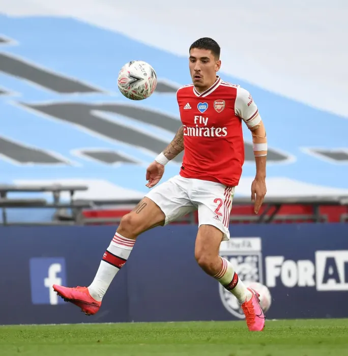 Framed Print : Arsenal's Hector Bellerin Goes Head-to-Head with Manchester City in FA Cup Semi-Final Showdown Framed Print : Arsenal's Hector Bellerin Goes Head-to-Head with Manchester City in FA Cup Semi-Final Showdown