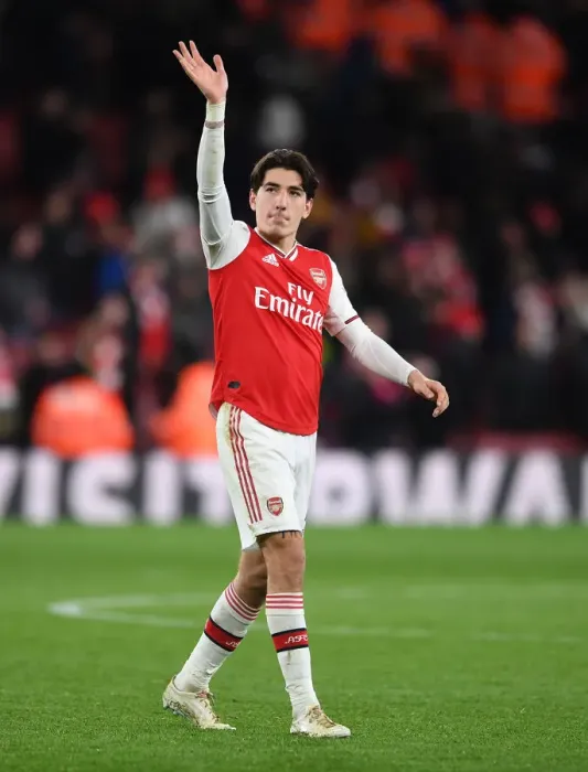 Framed Print : Arsenal's Hector Bellerin Reacts After Arsenal FC vs Everton FC, Premier League 2019-2020