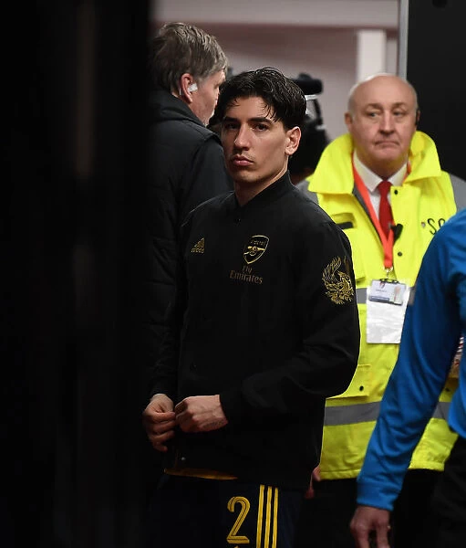 Arsenal's Hector Bellerin in the Tunnel Before FA Cup Fourth Round Clash Against AFC Bournemouth
