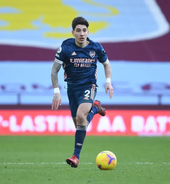 Framed Print : Arsenal's Hector Bellerin at Empty Villa Park: A Premier League Match Amidst Coronavirus Restrictions