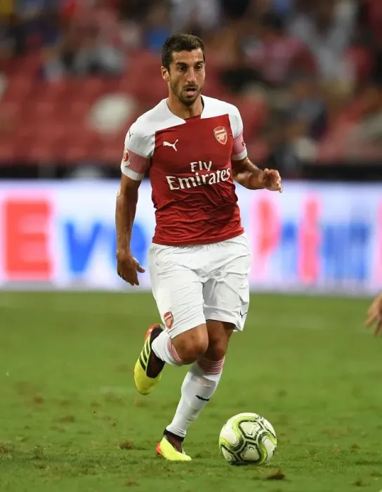 Framed Print : Arsenal's Henrikh Mkhitaryan in Action against Atletico Madrid, International Champions Cup 2018