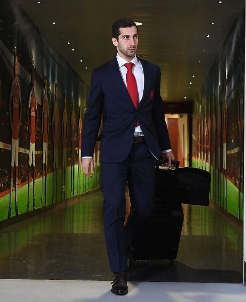 Arsenal's Henrikh Mkhitaryan Heads to the Changing Room Before Arsenal v Manchester City, Premier League 2017-18