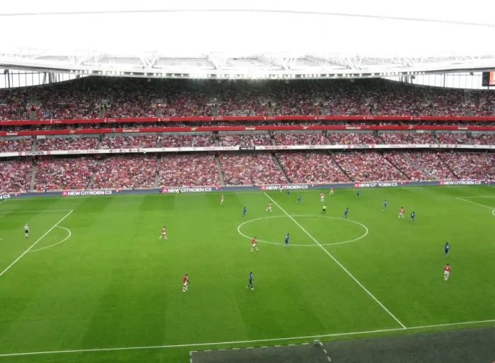 Framed Print : Arsenal's Historic 1:0 Victory Over Real Madrid at Emirates Stadium: An Iconic Moment in Football History with Citroen's Presence
