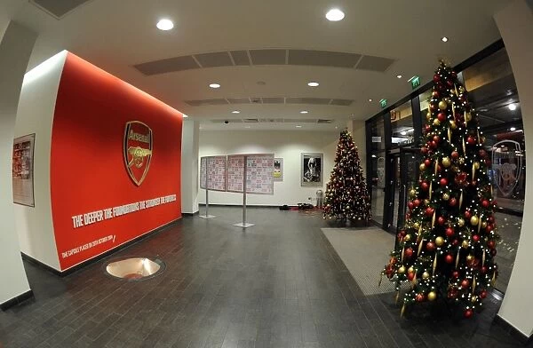 Arsenal's Holiday Spirit: Christmas Trees at Emirates Stadium (Arsenal v Hull City, 2013-14)