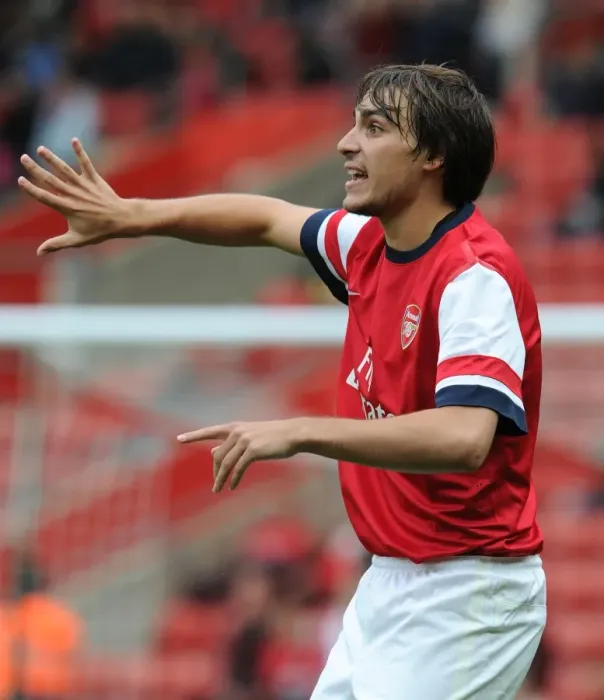 Framed Print : Arsenal's Ignasi Miquel Scores the Winning Goal Against Anderlecht in The Markus Liebherr Memorial Cup Framed Print : Arsenal's Ignasi Miquel Scores the Winning Goal Against Anderlecht in The Markus Liebherr Memorial Cup