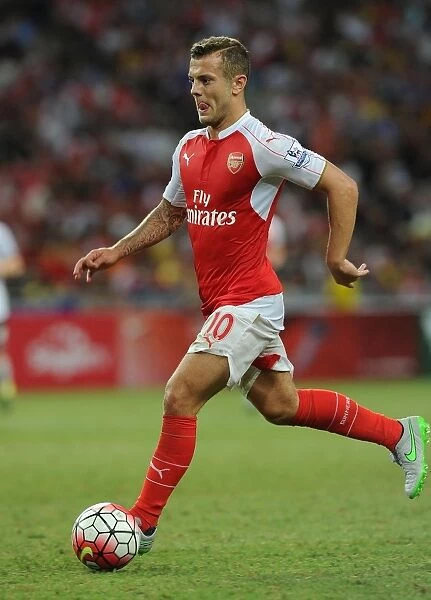 Arsenal's Jack Wilshere in Action Against Everton at 2015 Asia Trophy, Singapore