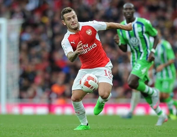 Arsenal's Jack Wilshere in Action against VfL Wolfsburg at Emirates Cup 2015 / 16