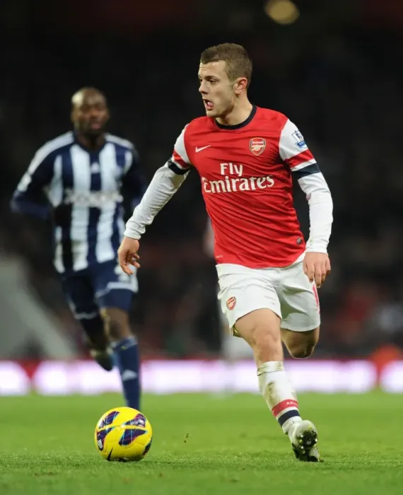 Framed Print : Arsenal's Jack Wilshere in Action against West Bromwich Albion, Premier League 2012-13