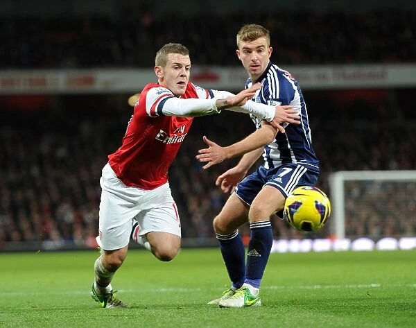 Arsenal's Jack Wilshere Clashes with West Brom's James Morrison in Premier League Showdown (2012-13)