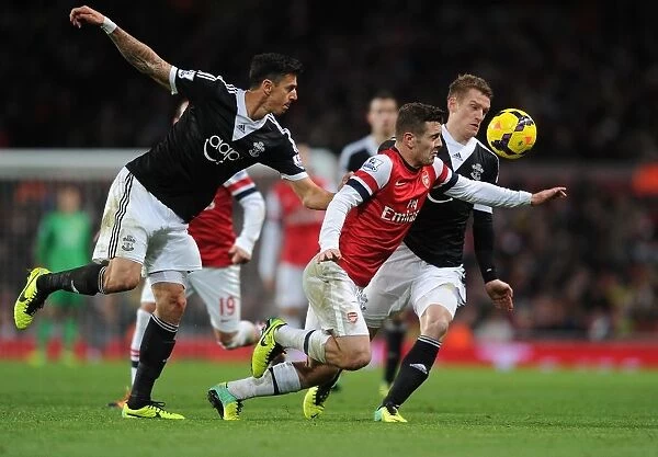 Arsenal's Jack Wilshere Drives Past Southampton's Defense in 2013-14 Premier League Clash