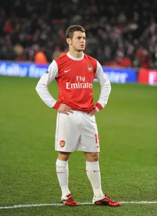 Framed Print : Arsenal's Jack Wilshere Faces Off Against Manchester City at the Emirates Stadium, Premier League Rivalry, 2011