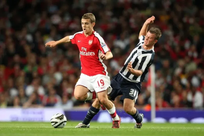 Framed Print : Arsenal's Jack Wilshere Scores Twice in Carling Cup Victory over West Brom's Simon Cox (2:0)