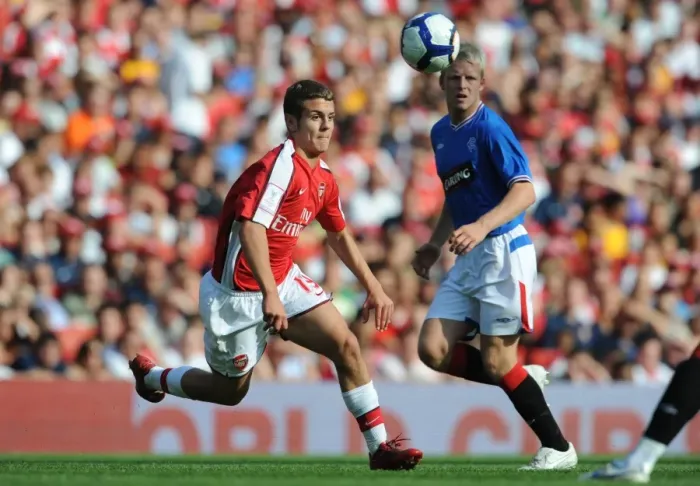 Framed Print : Arsenal's Jack Wilshere Shines in 3:0 Emirates Cup Victory over Rangers (Steven Naismith)