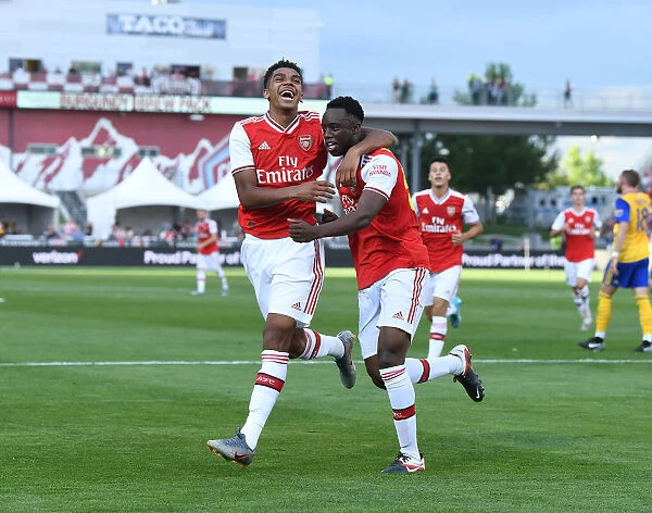Arsenal's James Olayinka and Tyreece John-Jules Celebrate Goals in Colorado Rapids Friendly, 2019