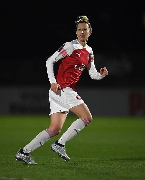 Arsenal's Janni Arnth in Action against Birmingham City Women in FA WSL Continental Tyres Cup