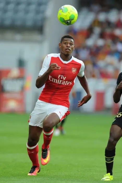 Framed Print : Arsenal's Jeff Reine-Adelaide in Action during Lens vs Arsenal Pre-Season Friendly (2016-17)