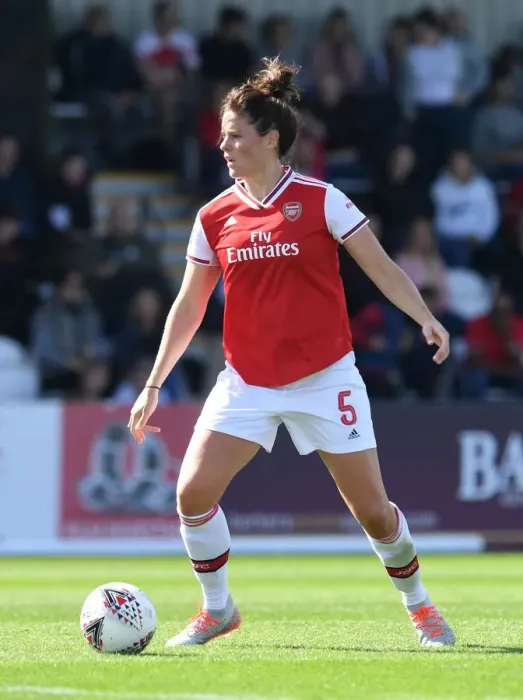 Framed Print : Arsenal's Jennifer Beattie in Action during WSL Match against West Ham United Framed Print : Arsenal's Jennifer Beattie in Action during WSL Match against West Ham United