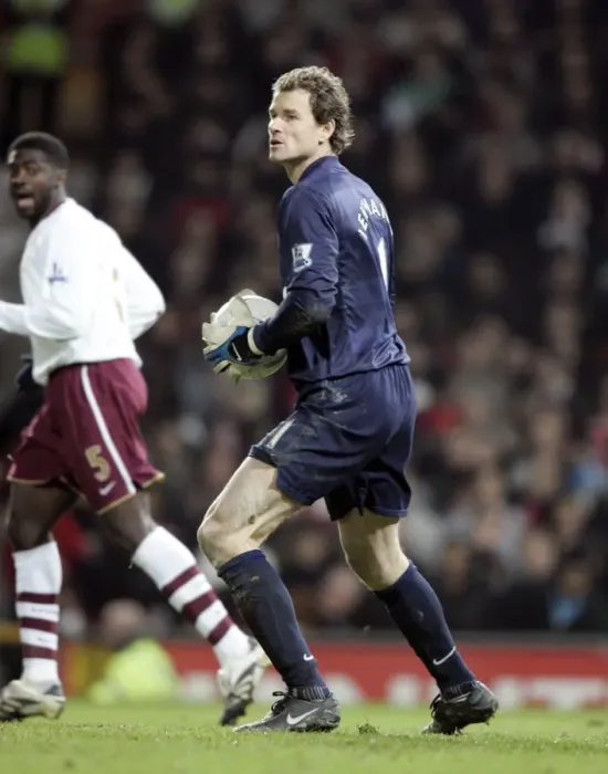 Framed Print : Arsenal's Jens Lehmann Endures Humbling 4-0 Defeat Against Manchester United in FA Cup Framed Print : Arsenal's Jens Lehmann Endures Humbling 4-0 Defeat Against Manchester United in FA Cup