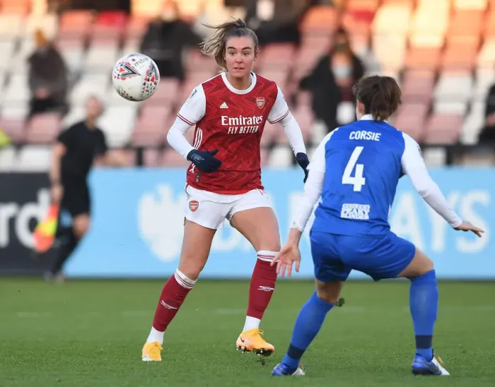 Framed Print : Arsenal's Jill Roord in Action: Arsenal Women vs Birmingham City Women, FA WSL 2020-21