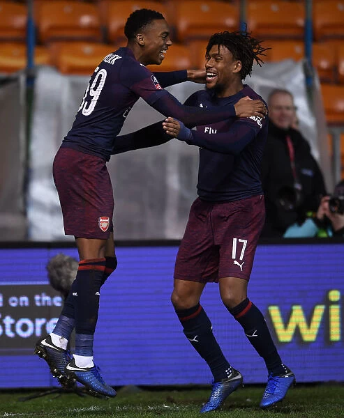 Arsenal's Joe Willock and Alex Iwobi Celebrate First Goal in FA Cup Third Round Win over Blackpool