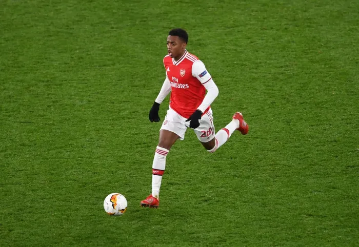 Framed Print : Arsenal's Joe Willock in Europa League Clash Against Olympiacos at Emirates Stadium