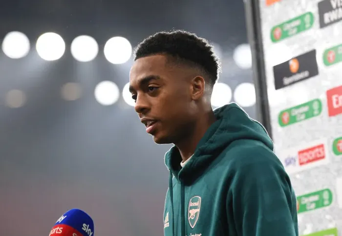 Framed Print : Arsenal's Joe Willock - Pre-Match Interview Ahead of Carabao Cup Quarterfinal vs Manchester City