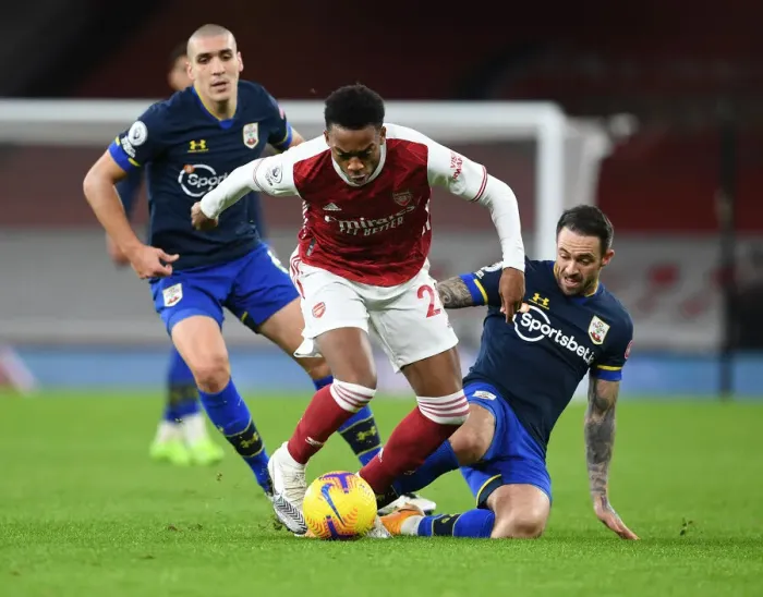 Framed Print : Arsenal's Joe Willock Scores Thrilling Goal Against Southampton's Defense at Emirates Stadium (2020-21) Framed Print : Arsenal's Joe Willock Scores Thrilling Goal Against Southampton's Defense at Emirates Stadium (2020-21)