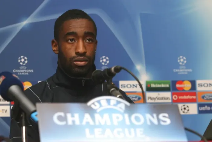 Framed Print : Arsenal's Johan Djourou at 2008 Porto Press Conference Ahead of Champions League Clash Framed Print : Arsenal's Johan Djourou at 2008 Porto Press Conference Ahead of Champions League Clash